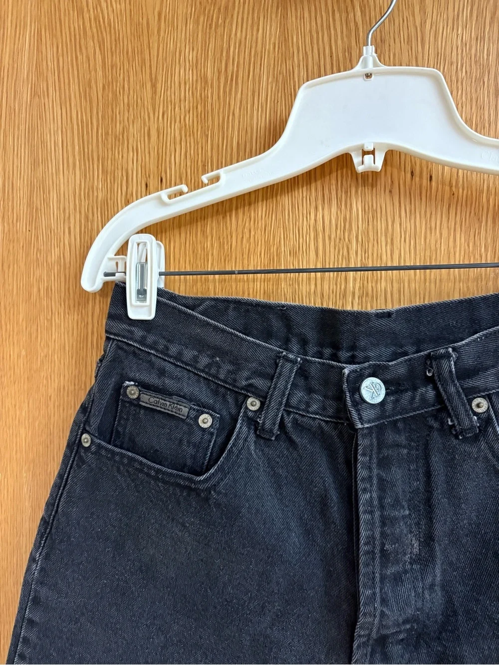 Calvin Klein Jeans Vintage Black Back-Pocket Denim Shorts